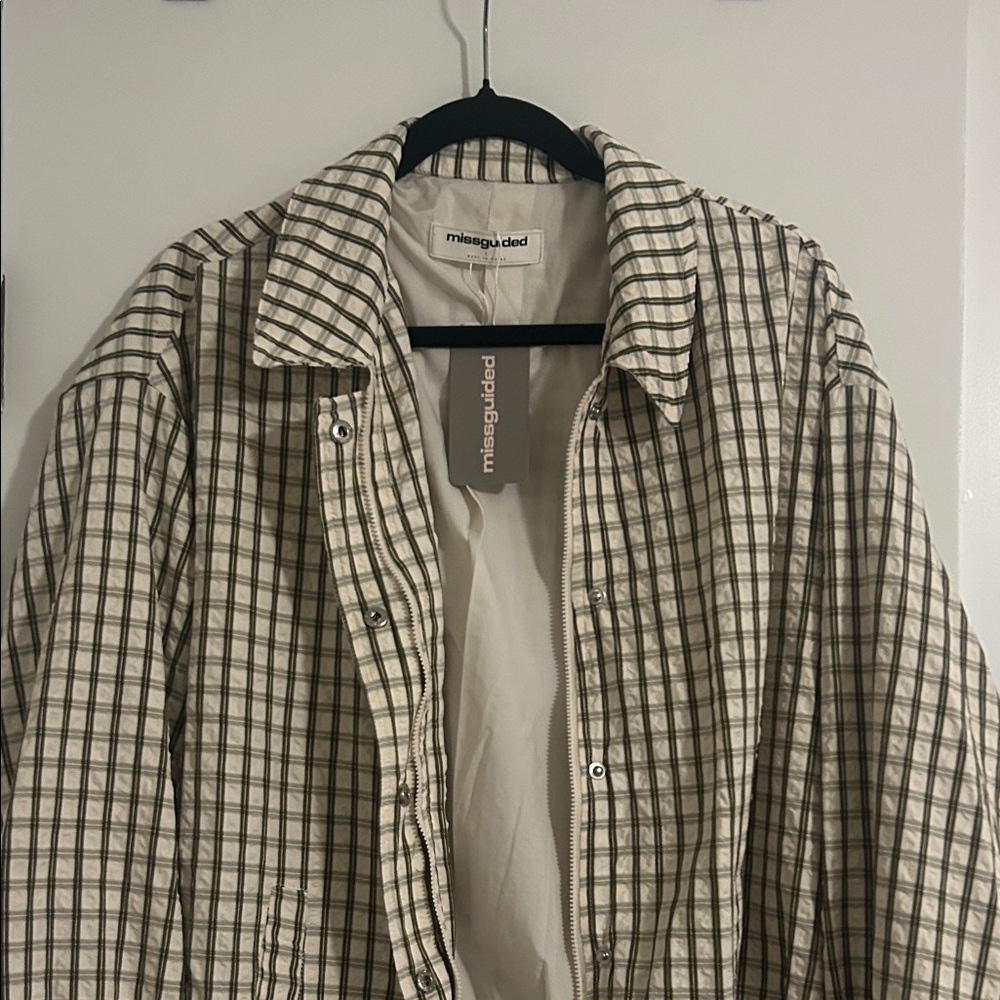 Women's Cream & Olive Lightweight Jacket - Picture 3 of 3